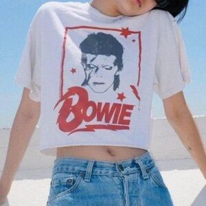 Brandy Melville David Bowie Graphic Tee crop top